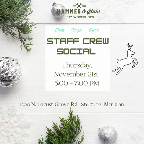 11/21 @ 5 PM- Staff Crew Social